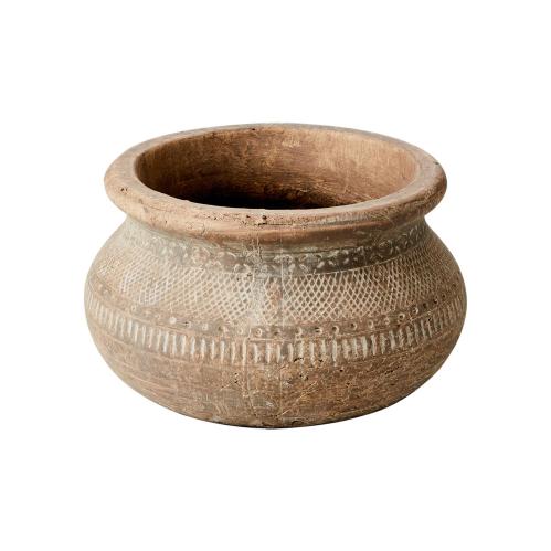 Kruka S - Beige/svart - Ø14 x 11 cm - www.frokenfraken.se