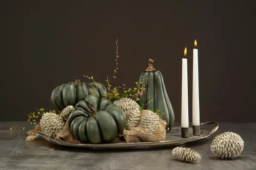 Pumpa - Grön - Avlång dekoration - 20 cm - www.frokenfraken.se