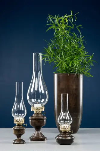 Fotogenlampa - För värmeljus - Antik Brun - 27 cm - www.frokenfraken.se