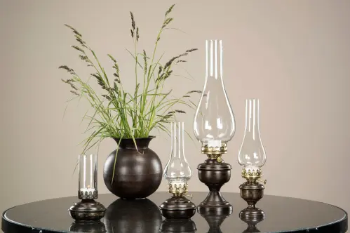 Fotogenlampa - För värmeljus - Antik Brun - 27 cm - www.frokenfraken.se