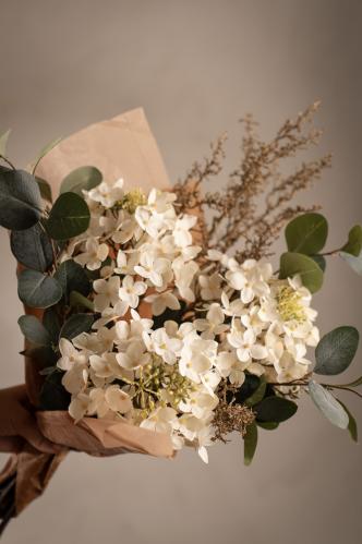 Bukett - Hortensia/Gren/Eucalyptus - www.frokenfraken.se
