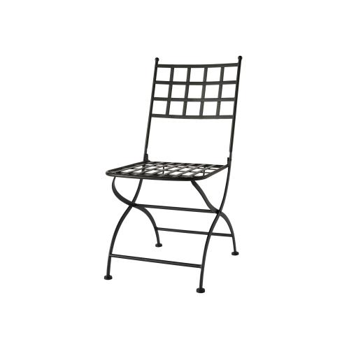 Trädgårdsstol - Stol - 2-pack - Järn - Svart - 41 x 52 x 88 cm - www.frokenfraken.se