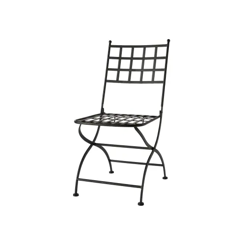 Trädgårdsstol - Stol - 2-pack - Järn - Svart - 41 x 52 x 88 cm - www.frokenfraken.se