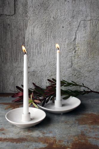Ljusstake - Vit - 20 cm - www.frokenfraken.se