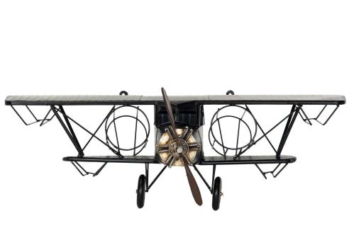 Vinställ - Flygplan - Med glashållare - 75 x 23 x 25 cm - www.frokenfraken.se