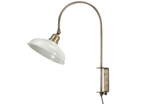 Vägglampa - Emalj Shell - 20 x 24/48 cm - www.frokenfraken.se