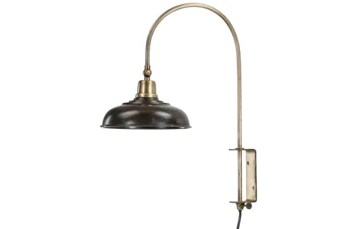 Vägglampa - Brun Antik - 20 x 24/48 cm - www.frokenfraken.se