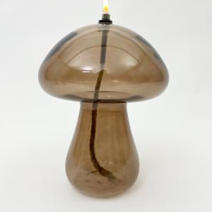 Oljelampa XL - Mushroom - Brun - Ø14 x 18 cm - www.frokenfraken.se