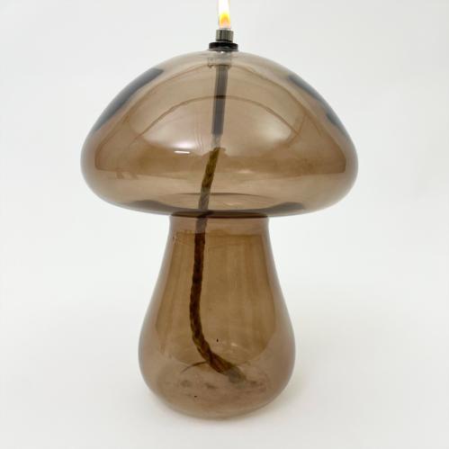 Oljelampa XL - Mushroom - Brun - Ø14 x 18 cm - www.frokenfraken.se