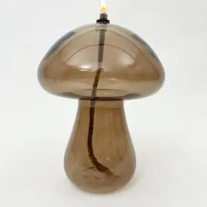 Oljelampa XL - Mushroom - Brun - Ø14 x 18 cm - www.frokenfraken.se
