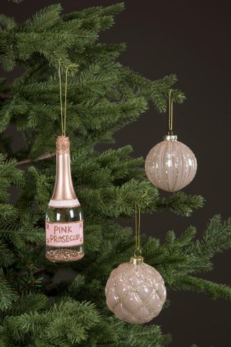 Proseccoflaska - Glas - Rosa - 2-Pack - 13 cm - www.frokenfraken.se