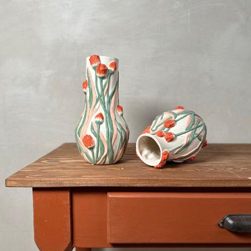 Vas - Botanica - Röd Tulpan - 20 x 14,6 cm - www.frokenfraken.se