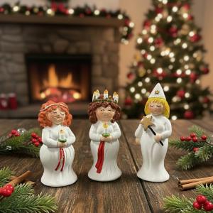 Luciatåg - 3 figurer - 7,5 x 3 x 3 cm - www.frokenfraken.se