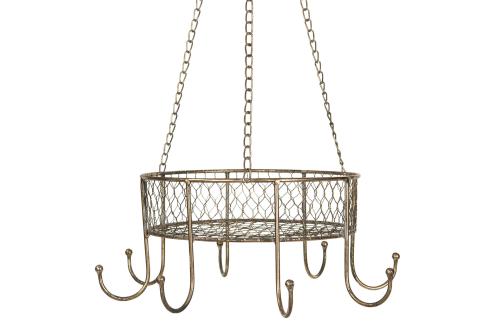 Hängande korg med krokar - 38 x 16 cm - www.frokenfraken.se