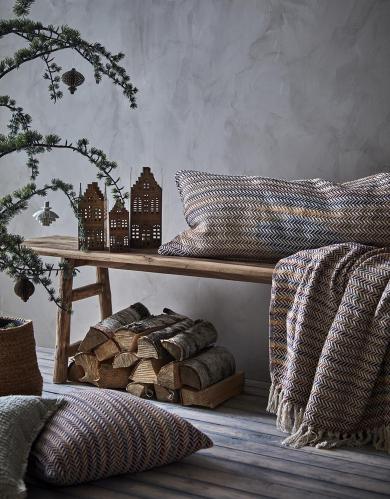 Ljuslykta hus - set om 3 - Mässingsfärgad - 7 x 7 x 14 cm - www.frokenfraken.se