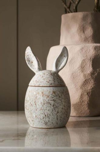 Påskdekoration - Ägg gömma - Vit/brun- Ø14 x 24 cm - www.frokenfraken.se