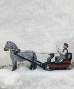 Häst & Släde - Anton - Apelgrå - ca 40 cm - www.frokenfraken.se