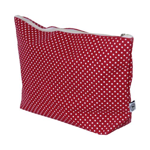 Necessär Prick Röd Stor - W 33 x D 8 x H 20 cm - www.frokenfraken.se