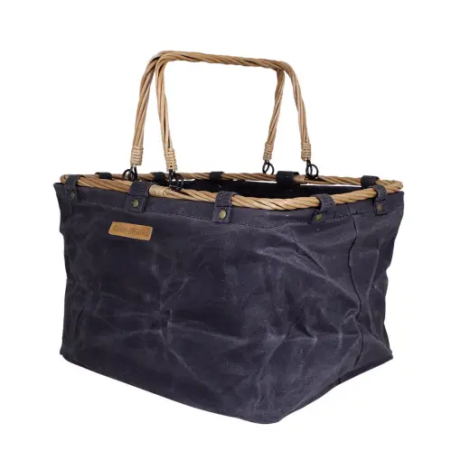 Tygkorg Ruben Blå - L 38 x W 26 x H 25 cm - www.frokenfraken.se