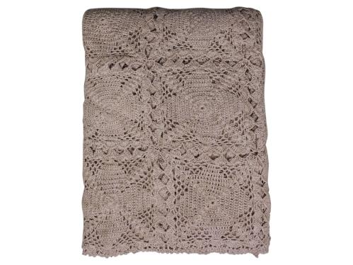 Stickad filt - Gammelrosa - 180 cm - www.frokenfraken.se