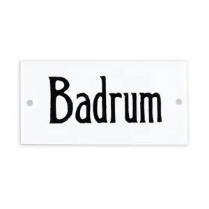 Skylt Badrum - W 9 x H 4,5 cm - www.frokenfraken.se