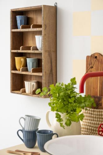 Vägghylla med 12 fack - Wood - 61 x 36 cm - www.frokenfraken.se