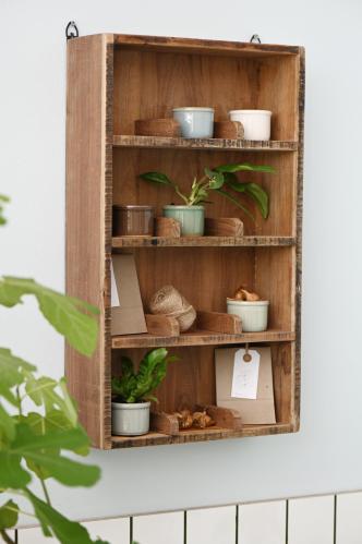 Vägghylla med 12 fack - Wood - 61 x 36 cm - www.frokenfraken.se