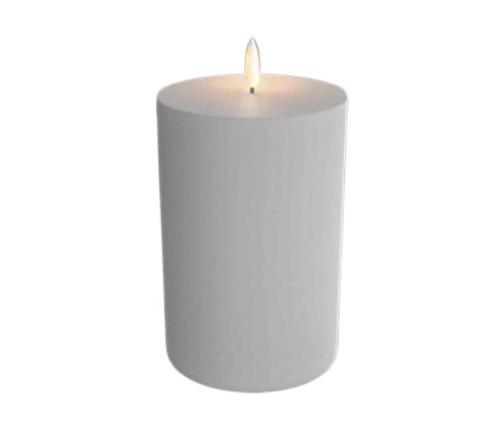 Blockljus - Batteriljus i vax med timer - 10,1 x 15,2 cm - www.frokenfraken.se