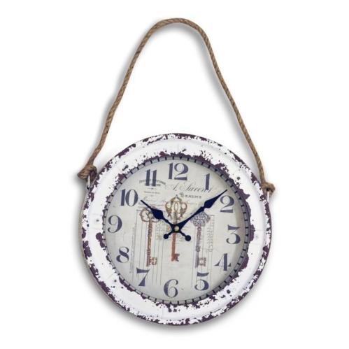 Väggklocka - Vintage med rep - Ø28cm - www.frokenfraken.se