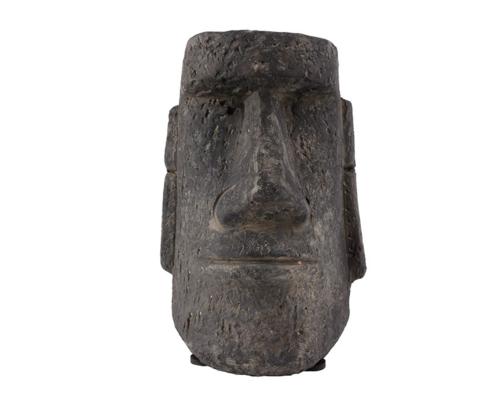 Staty - Huvud - Cement/Svart - 11 x 10 x 15,5 cm - www.frokenfraken.se