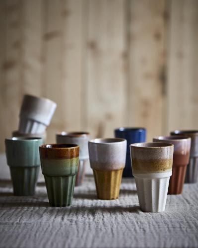 Mugg M - Costa - Elfenben/senapsgul - Ø6 x 9 cm - www.frokenfraken.se