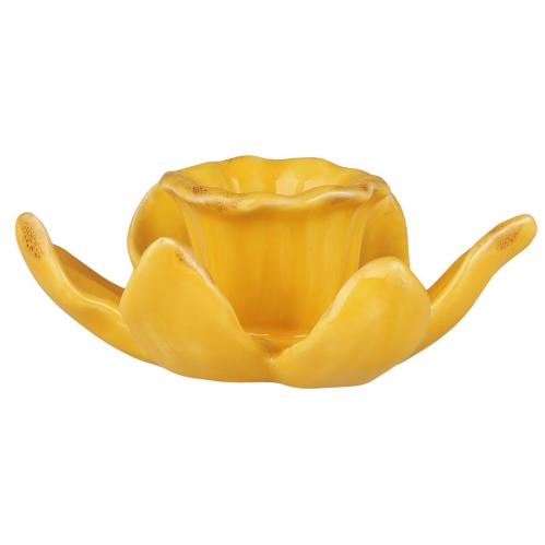 Ljusstake - Påsklilja gul - för 2,2 cm ljus - 11,5 cm - www.frokenfraken.se