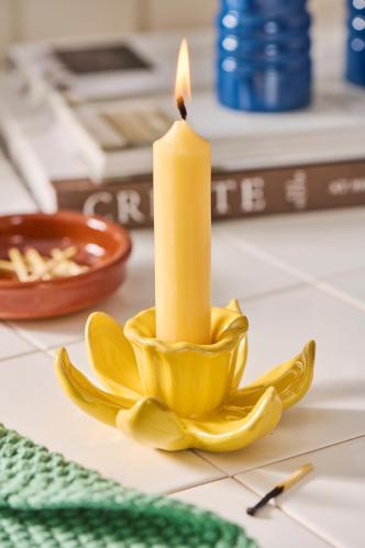 Ljusstake - Påsklilja gul - för 2,2 cm ljus - 11,5 cm - www.frokenfraken.se