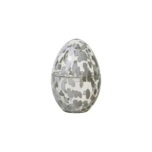 Påskägg - Skål med lock - Glas Vit/isblå - Ø9 x 13 cm - www.frokenfraken.se