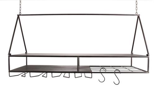 Hylla för köksredskap - Svart - 100 x 38 x 33 cm - www.frokenfraken.se