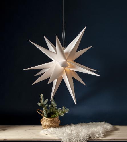 Adventstjärna - vit - utomhus/inomhus - 100 cm - www.frokenfraken.se