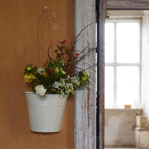 Väggkruka Antik Vit Mellan - W 23,5 x D 14,5 x H 20,5 cm - www.frokenfraken.se