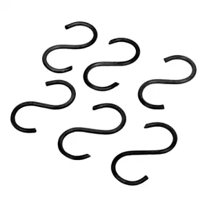 S-krokar Antik Svart 6-pack - W 3,5 x H 7 cm - www.frokenfraken.se