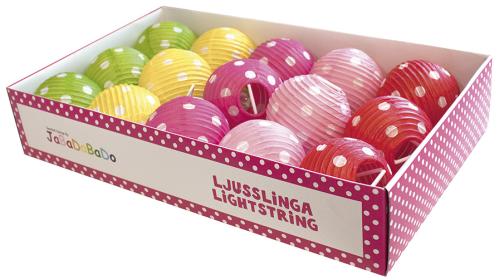 Ljusbollar - Rislampor - Rosa - 3,5m - www.frokenfraken.se