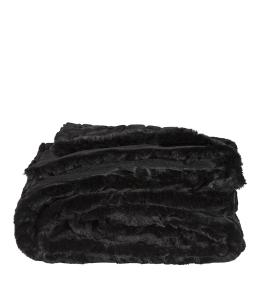 Pläd - Celine - Svart - Fuskpäls - 150 x 260 cm - www.frokenfraken.se