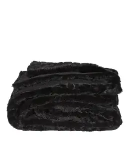 Pläd - Celine - Svart - Fuskpäls - 150 x 260 cm - www.frokenfraken.se