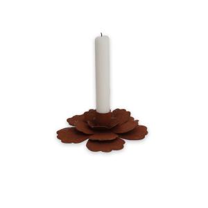 Ljusstake - Blomma - Rost - Ø15 x 5 cm - www.frokenfraken.se