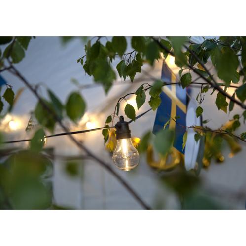 Ljusslinga - Selecta - Svart - 18 LED - Utomhus - 13 m - www.frokenfraken.se