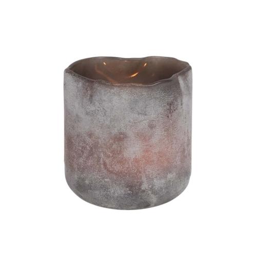 Ljuslykta - Grå - Ø9 X H10 CM - www.frokenfraken.se