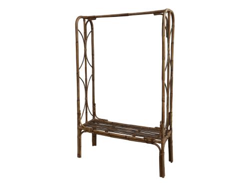 Klädställning med hylla - Rotting & Trä - 180 x 107 x 39 cm - AVHÄMTNING! - www.frokenfraken.se