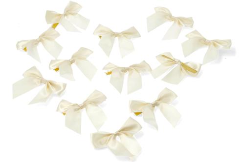 Hänge - Rosett - Satin - Creme - 1st - 7 x 8 cm - www.frokenfraken.se