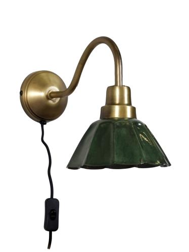 Vägglampa - Ester - Mörkgrön - 34 cm - www.frokenfraken.se