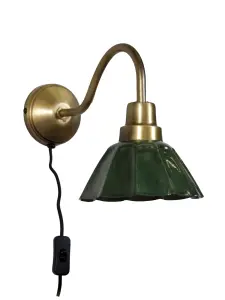 Vägglampa - Ester - Mörkgrön - 34 cm - www.frokenfraken.se