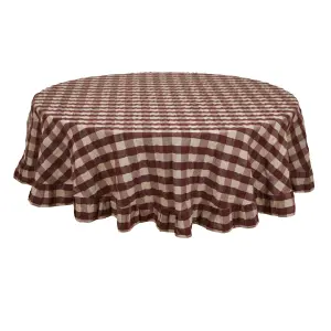 Duk - LISA - VINRÖD - Ø150 CM - www.frokenfraken.se