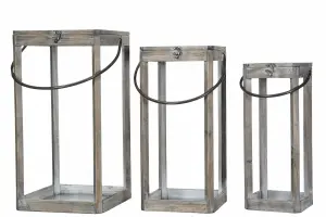 Lykta -Trä - Old Wood - 3 storlekar - www.frokenfraken.se